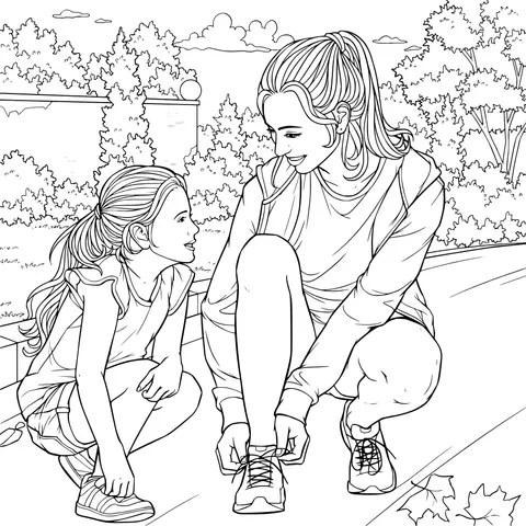 A Warm Moment of Tying Shoelaces