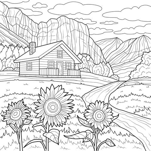 Rural Cottage Landscape