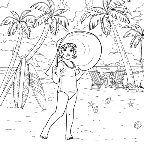 Lady on the Beach