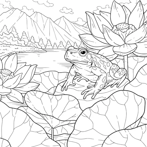 Frog in the Lotus Pond