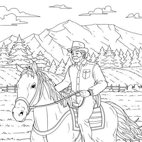 Man riding a horse
