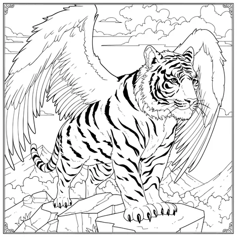 Tiger with wings