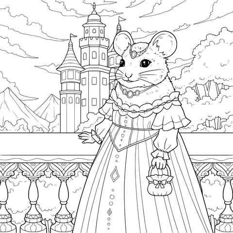 A Mouse Princess in a Gorgeous Dress