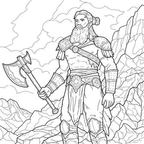 Ancient Warrior with an Axe