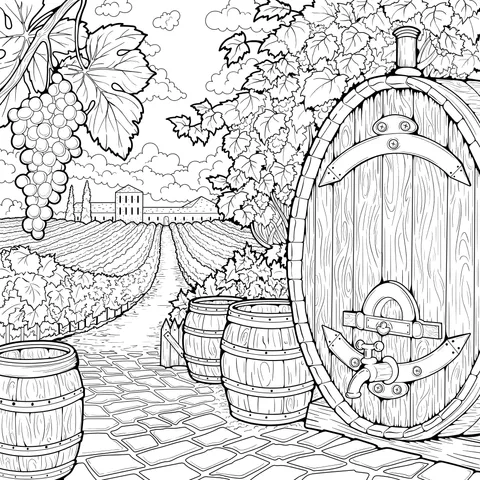 Idyllic Winery Landscape