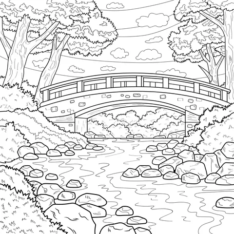 Arched Bridge over the River