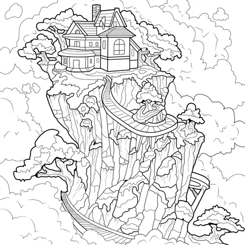 Floating House in the Clouds
