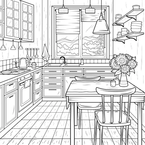 Cozy Kitchen Scene