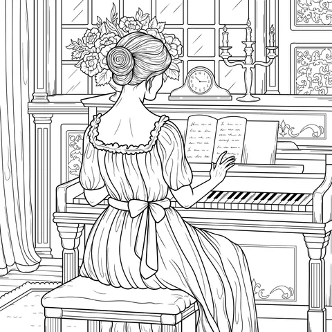 Lady playing the piano