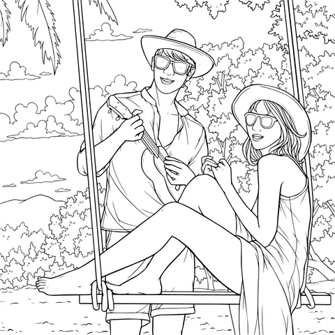 Couple enjoying outdoor time