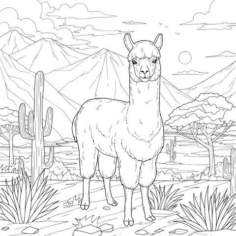 Alpaca in the Desert