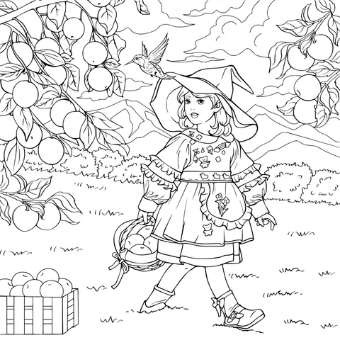 Girl in the Apple Orchard