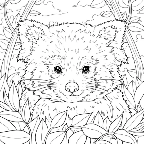 Close - up of a Red Panda in the Forest
