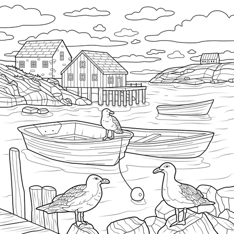 Quiet Seaside Fishing Village