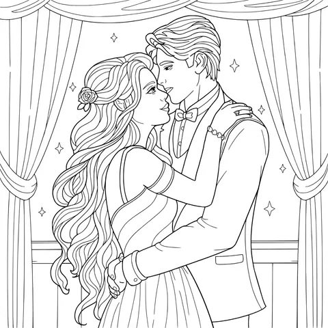 Romantic dancing couple