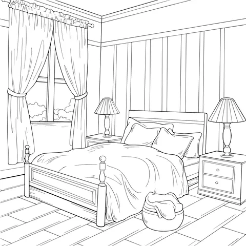 Cozy bedroom scene