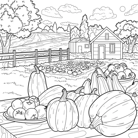 Harvested Fruits and Vegetables in the Countryside