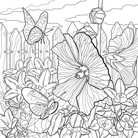 Butterflies among Flowers