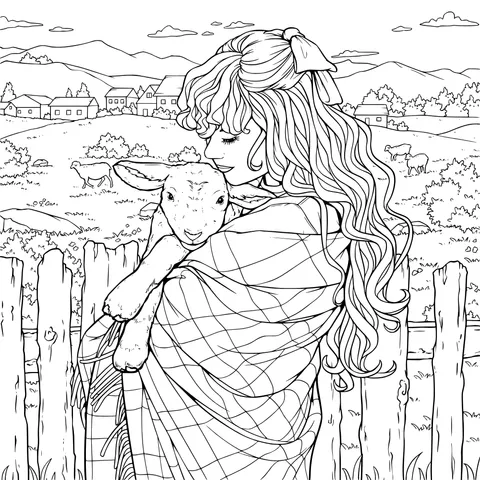 Shepherdess and the Lamb