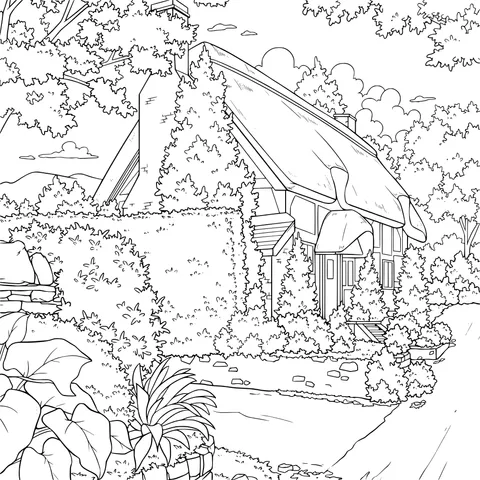 Rustic Cottage Landscape