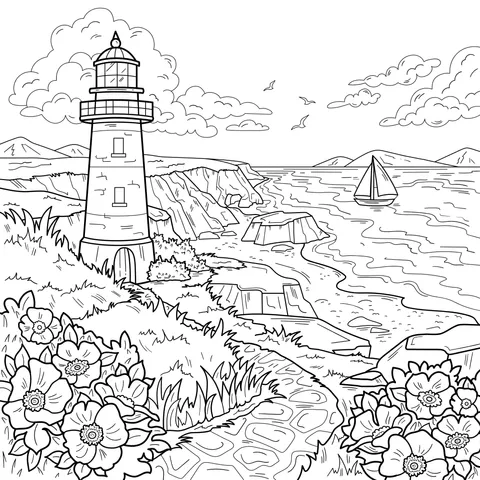 Seaside Lighthouse Landscape