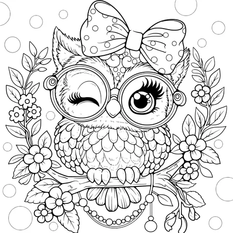 Fashionable and Playful Owl