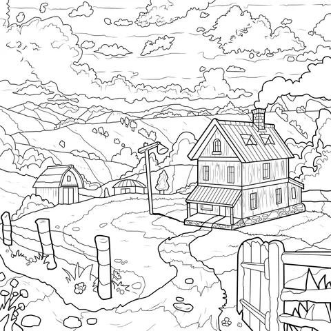 Rural Twilight Scene