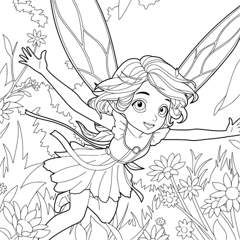 Fairy in Dreamy Flowers