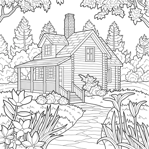 Log Cabin in the Woods