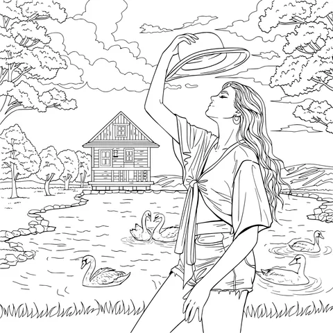 Girl by the Lake