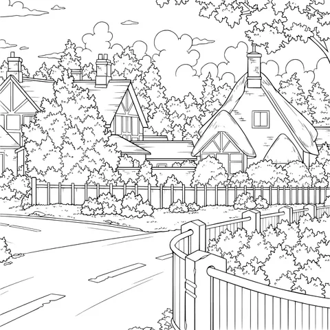 Rural Cottage Landscape