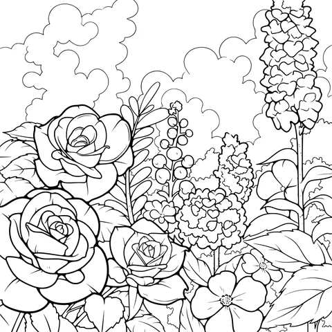 Colorful Flower Scene