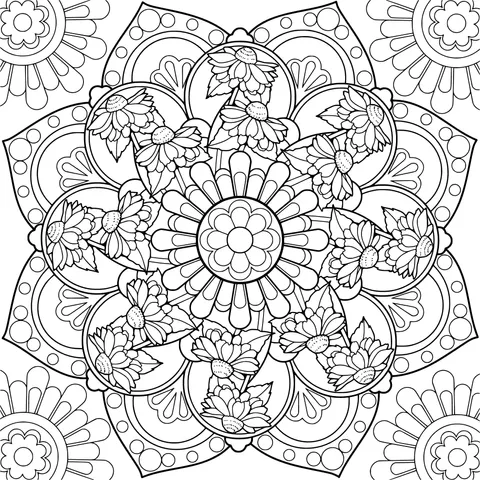 Exquisite Floral Mandala Pattern