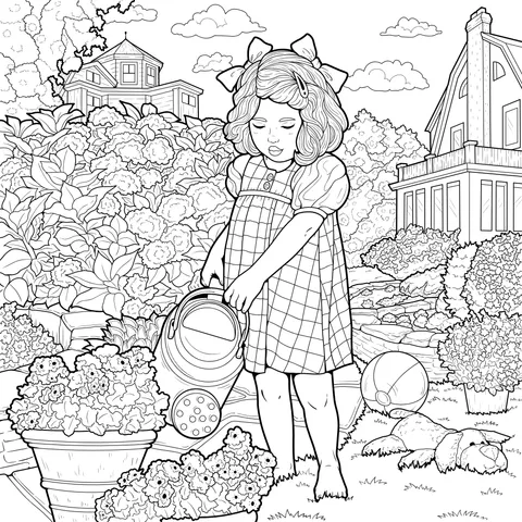Little Girl in the Garden