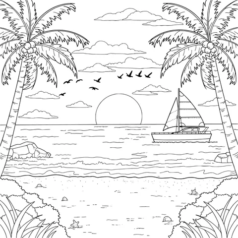 Beautiful Seaside Sunset