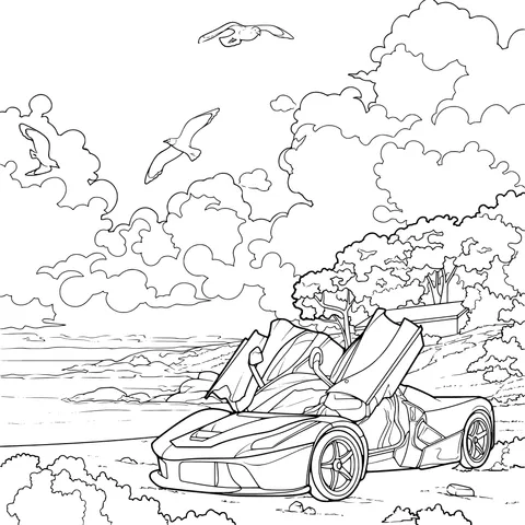 Convertible Supercar by the Sea