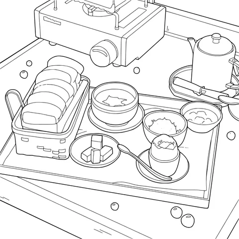 Abundant Breakfast Scene
