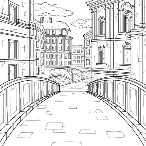 City Street View on the Bridge