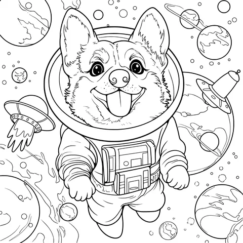 Cute Dog in Space