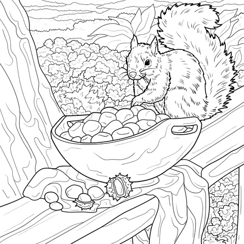 Squirrel and Chestnuts