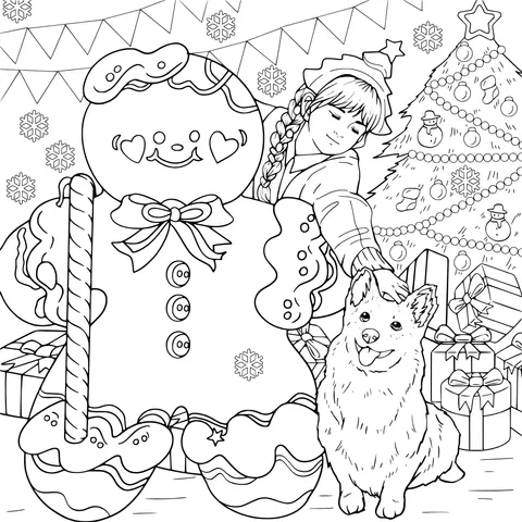 Joyful Christmas Scene