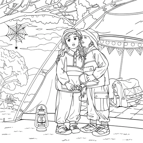 Sweet Moment of a Couple Camping