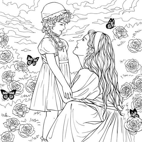 Warm Moment between Mother and Daughter