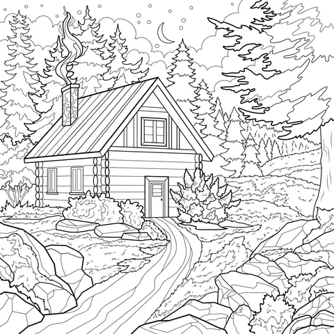 Cozy Cabin in the Tranquil Mountain Forest