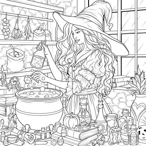 Witch Brewing Potion