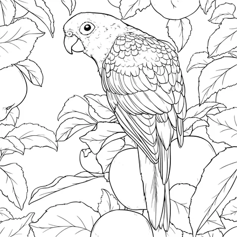 Parrot on the Apple Tree