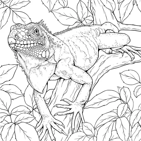 Iguana on a Branch
