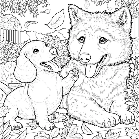 Dog Companions in Autumn
