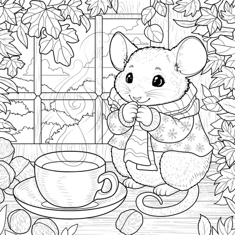 A Cozy Mouse in Autumn