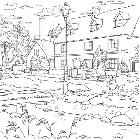 Winter Countryside Snow Scene